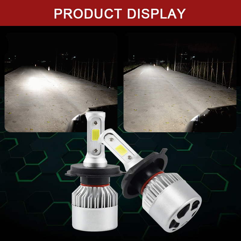 Светодиодная лампа S2 для авто и мотоциклов, 3 стороны