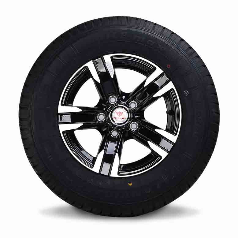 DOT Standard Tubeless RV Trailer Rubber Tyre Assembly with Alloy Rim Wheel