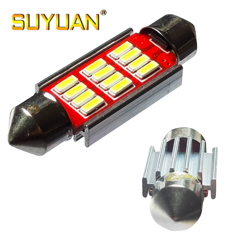Светодиодная лампа C5W для авто, 12SMD 4014, 31-41 мм