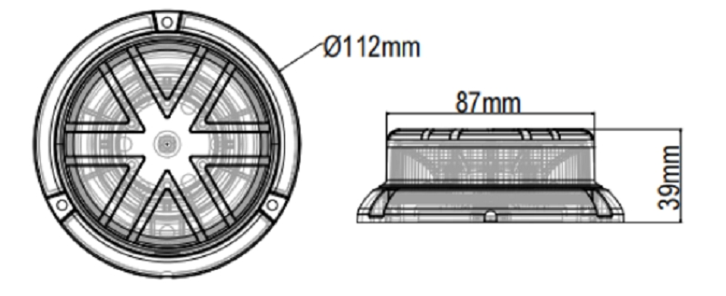 Компактная янтарная светодиодная лампа-стробоскоп