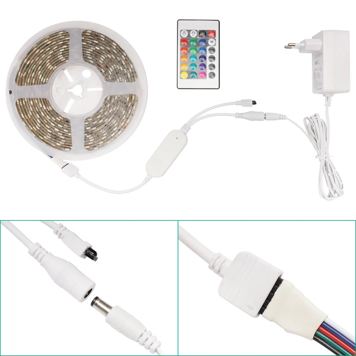 Уличная водонепроницаемая светодиодная лента GAMPUL, 5м, RGB