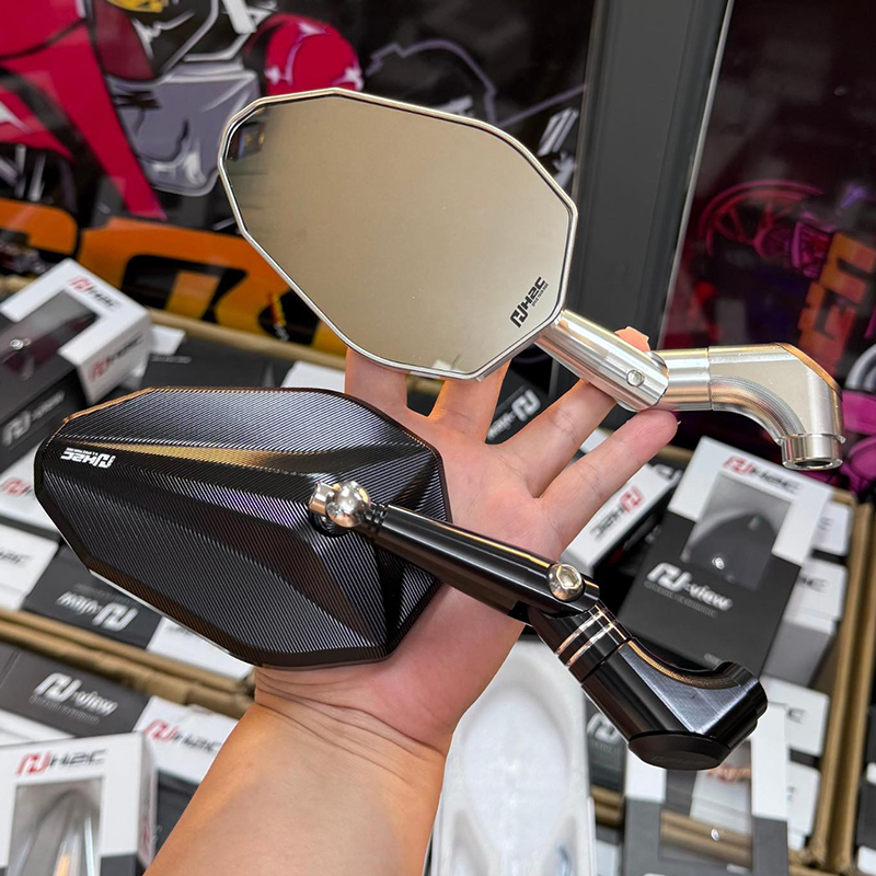 H2c Universal Adjustable Side Rearview Mirror for Motorcycles Bikes