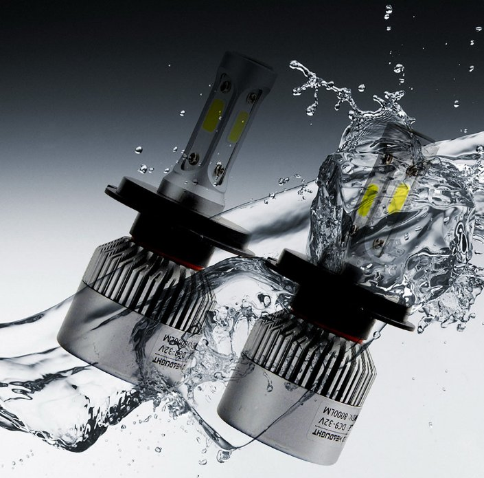 Светодиодная лампа S2 для авто и мотоциклов, 3 стороны