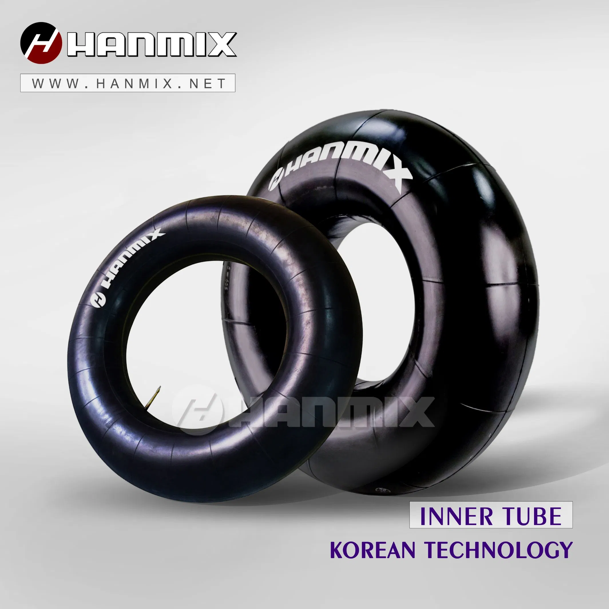 Hanmix Korean Technology SUV HP UHP Implements Industial Motorcycle Horticultural Tractor PCR Car Tire Light Truck Bus Truck Tire Butyl Inner Tube 700-15 750-16
