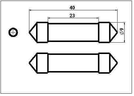 Светодиодная лампа для номерного знака COB 12V