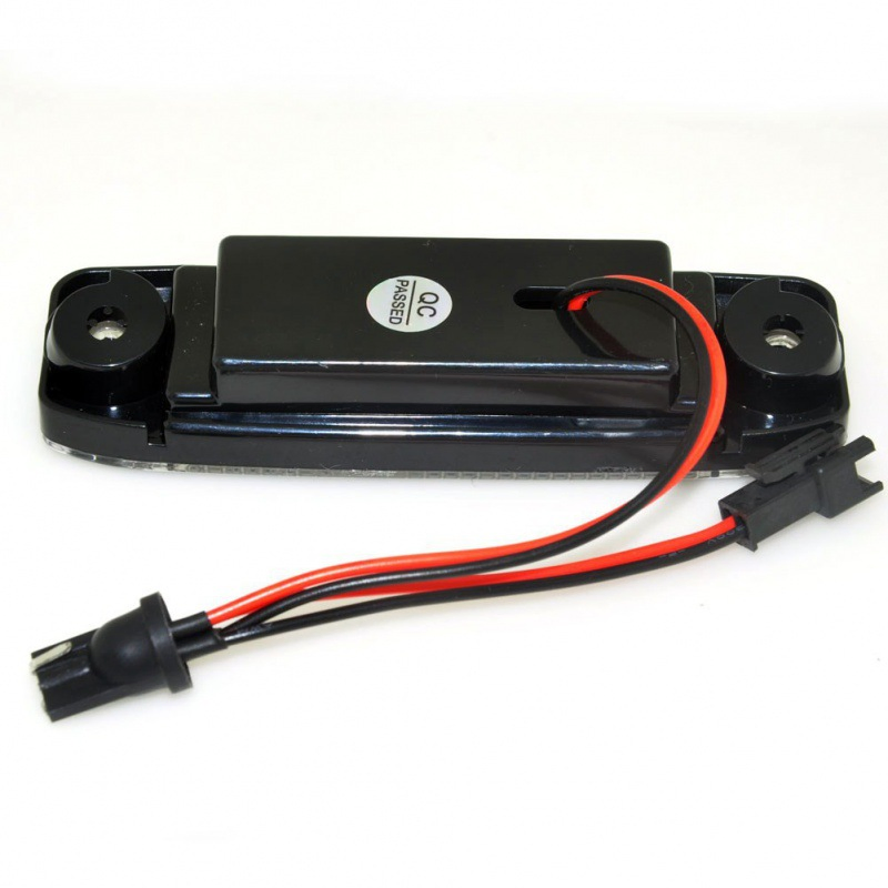 Светодиодные лампы для номерного знака, 2 шт, черно-белые