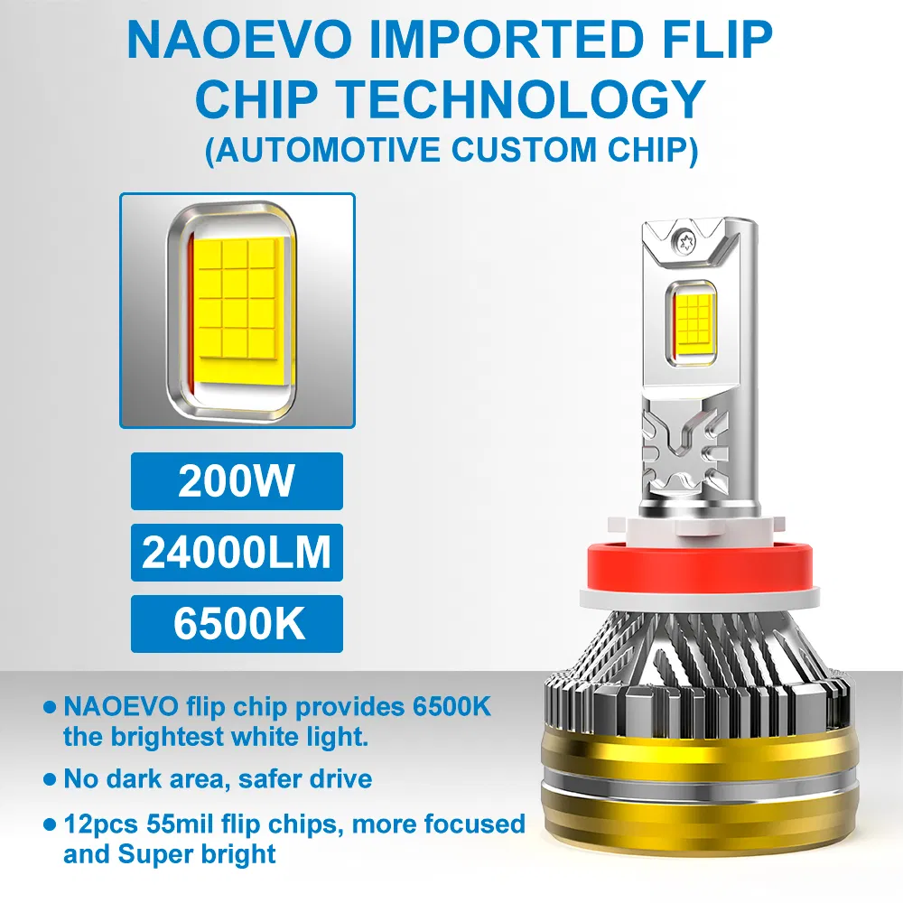 LED-лампа для фар Saga 200W H11/H4/H7/9005/9006