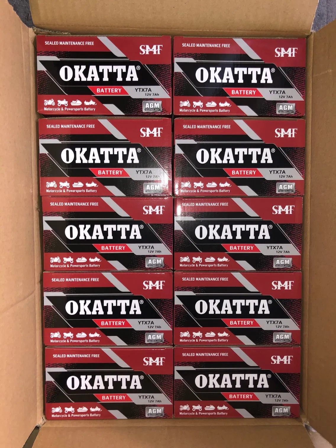 Ytx7a AGM Electric VRLA Motorcycle Battery Mf Bicycle Scooter Power Battery 12V7ah