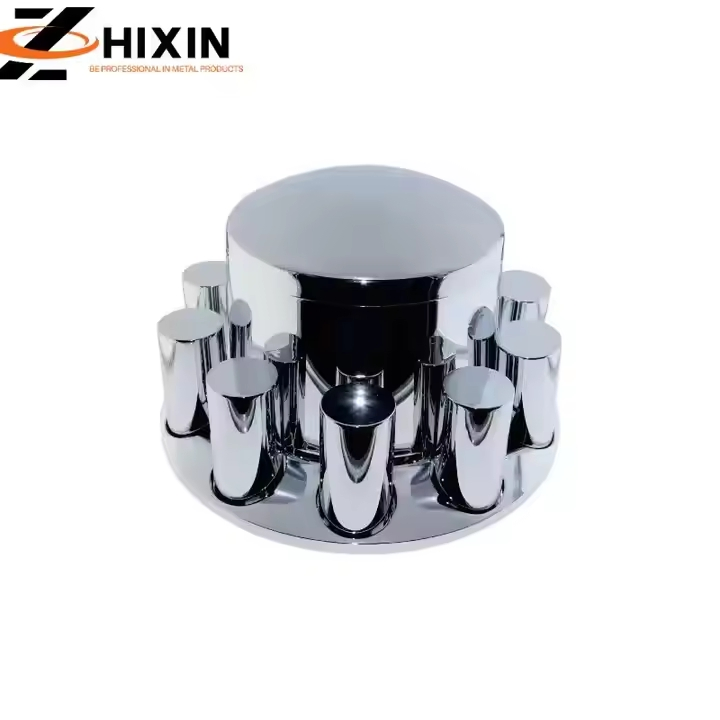 33mm Screw-on ABS Chrome Lug Nut Covers Wheel Truck Nut Cover
