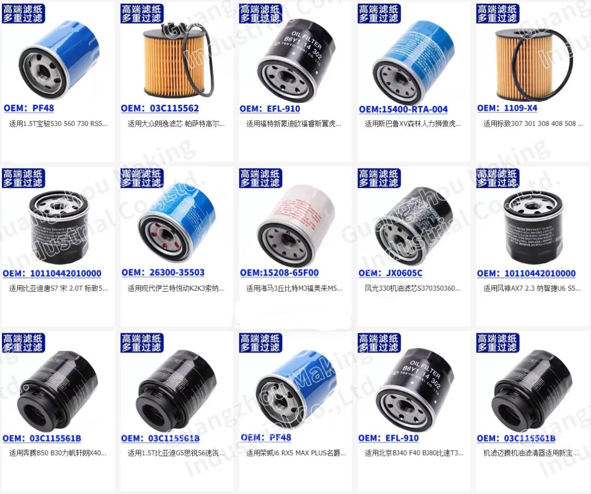 Auto Oil Filter for 473h-1012010 Chery QQ6 Chery A1