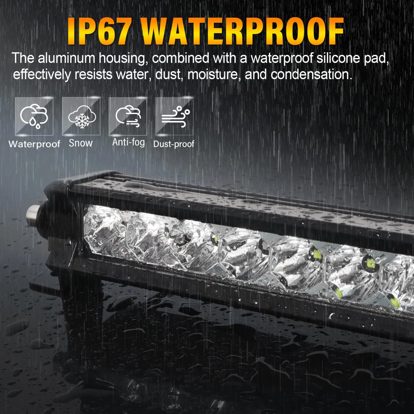 Tapaodu 11" Octagonal Bar Light - CE/RoHS/ISO9001 - Single Row DRL Position Light