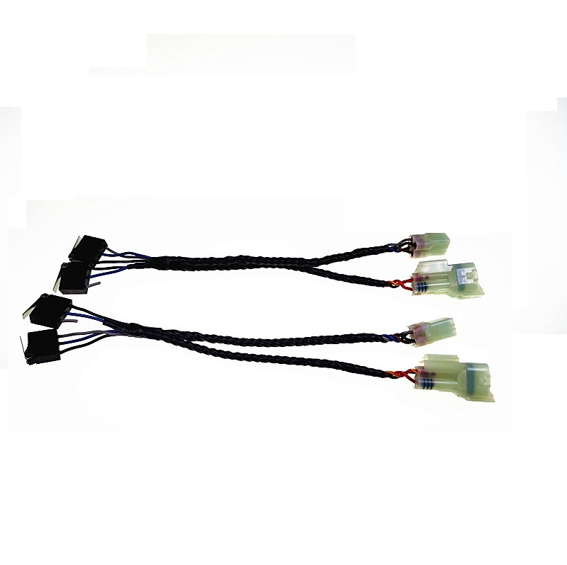 Durable Waterproof Vehicle Wire Harness with 4-Pin Connectors for Reliable Performance