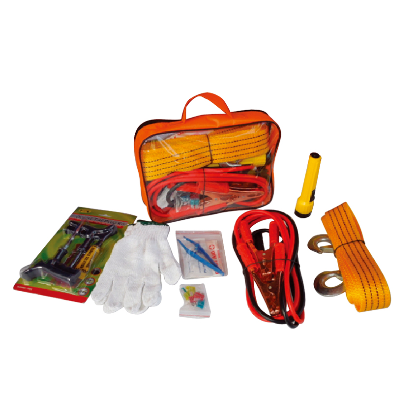 Justin Case Auto Safety Kit Travel Set Emergency Roadside Tools
