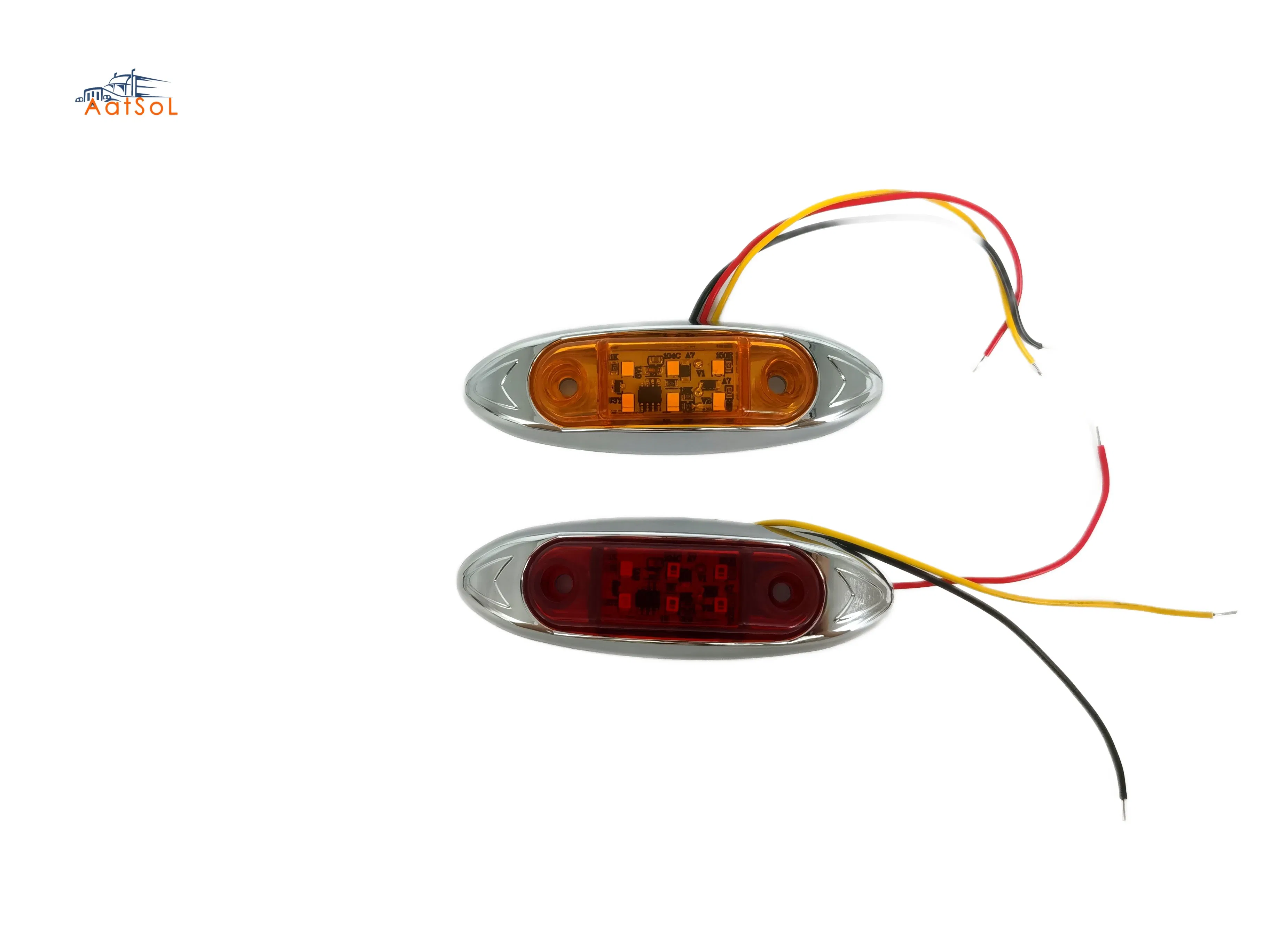 Боковой светодиодный габаритный фонарь для грузовиков и прицепов, красный