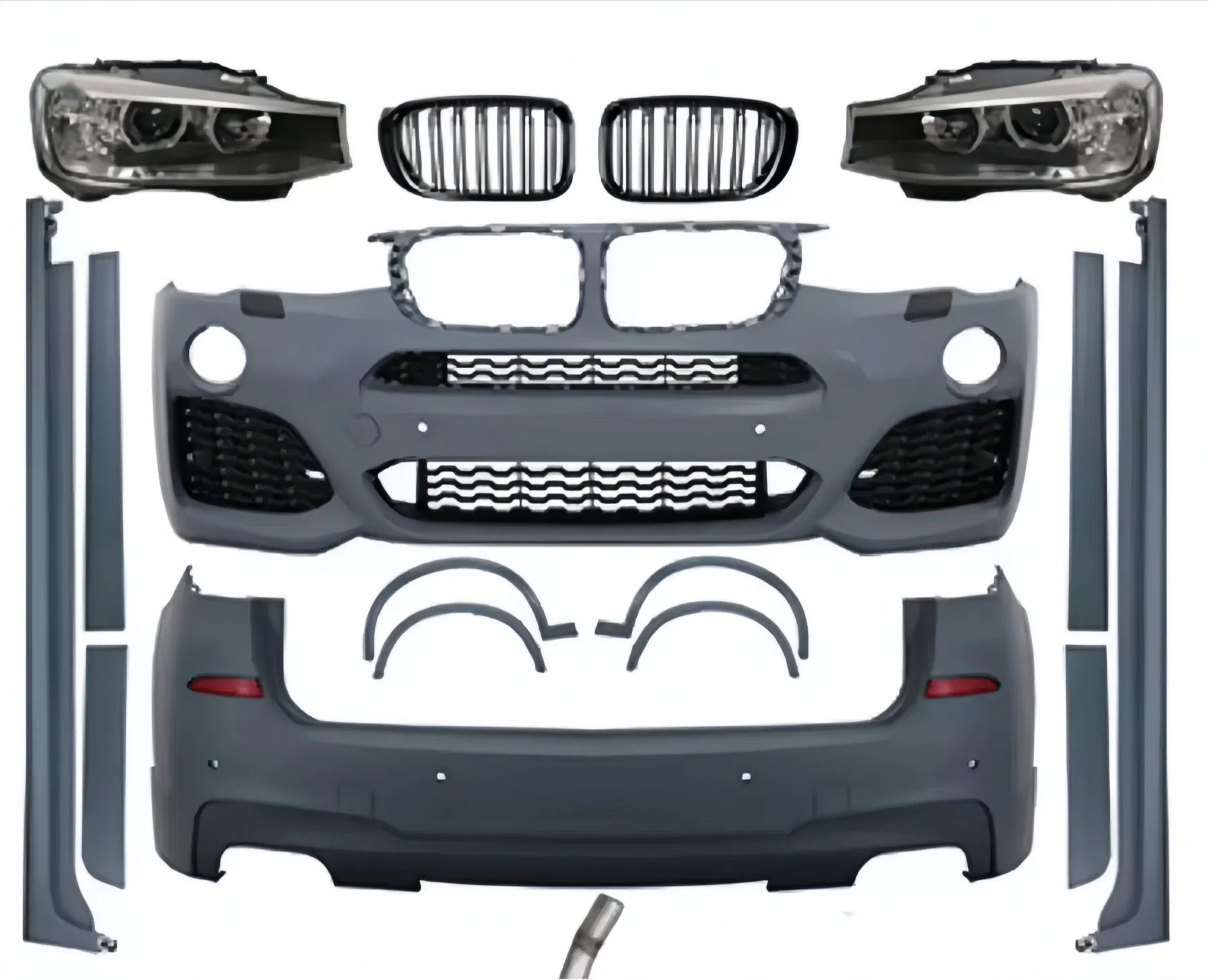 Professional Car Bumper Solution: Complete Front/Rear Bumper Replacement Set - Includes Plastic Bumper Cover (Primed or Painted) & Reinforcement Bar, OE Style W