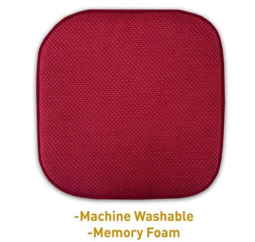 Memory Foam Honeycomb Nonslip Cushion Charcoal Red