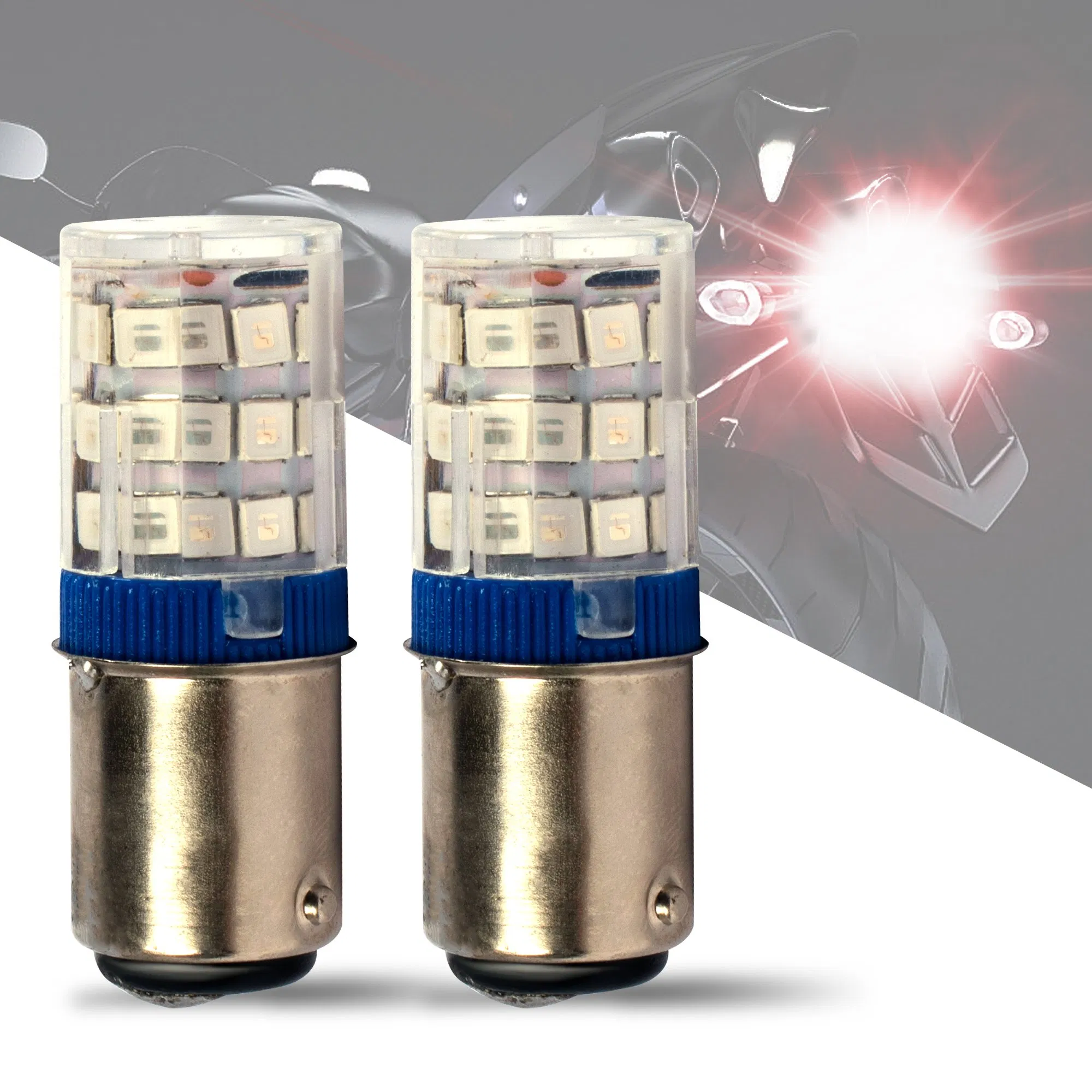 Трехцветные светодиодные лампы 1157 2835 12В для авто