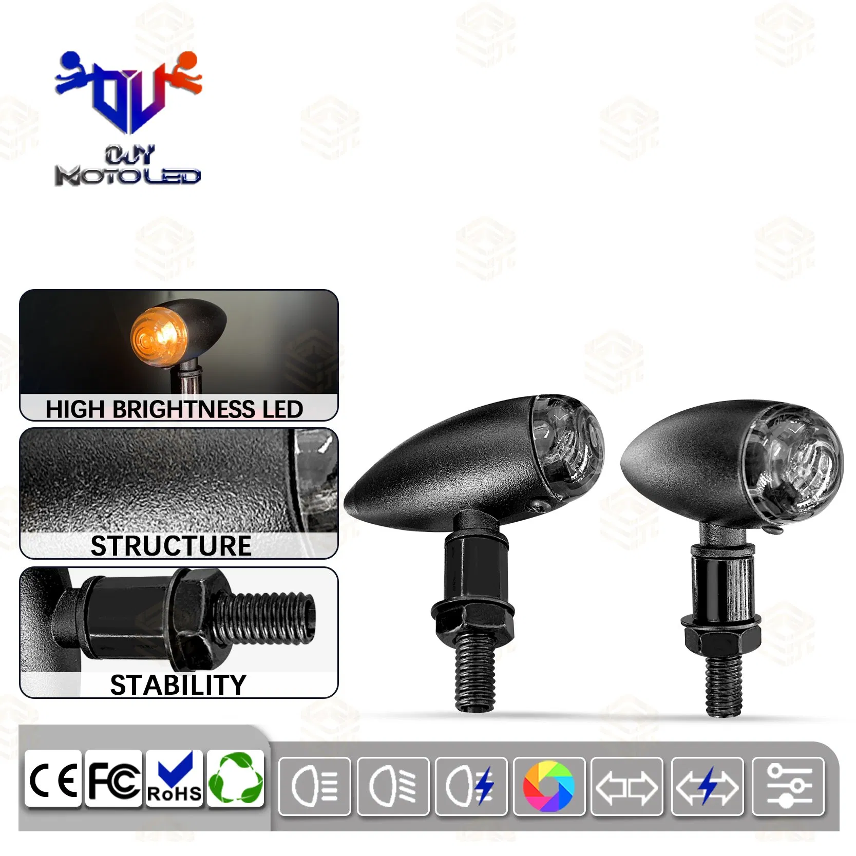 Универсальные светодиодные поворотники для мотоцикла