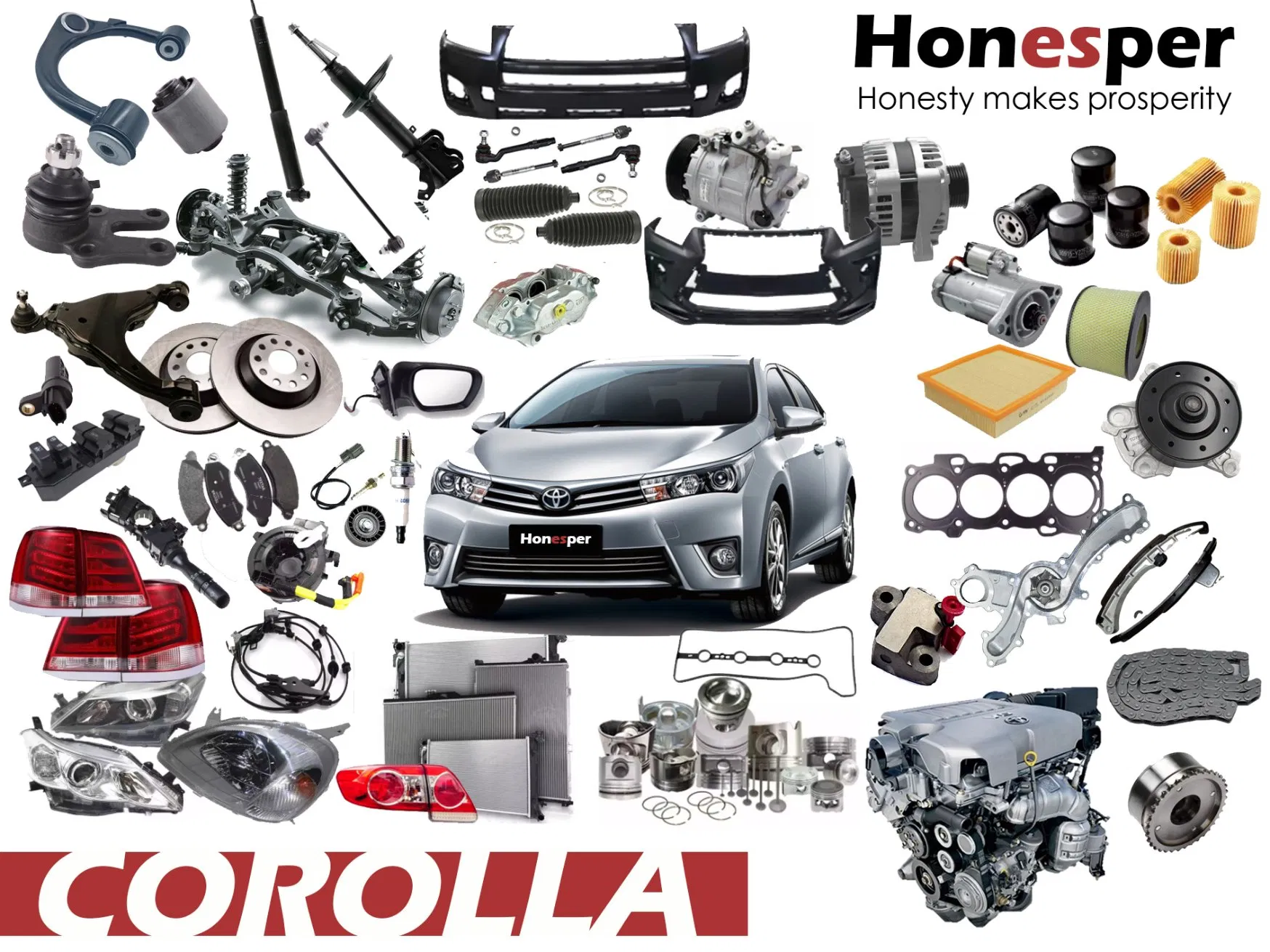 Wholesale Car Spare Parts Auto-Parts Car Accessories Back Light Tail Lamp Taillamp Taillight for Toyota Corolla 2014-2017 81581-02540 81591-02540