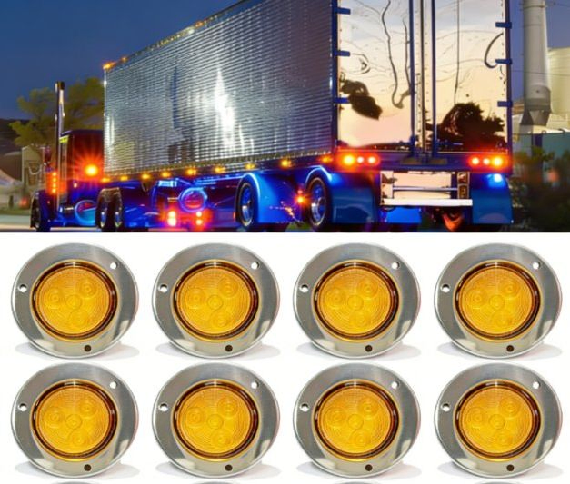 Боковой габаритный фонарь 2 дюйма красный для прицепа