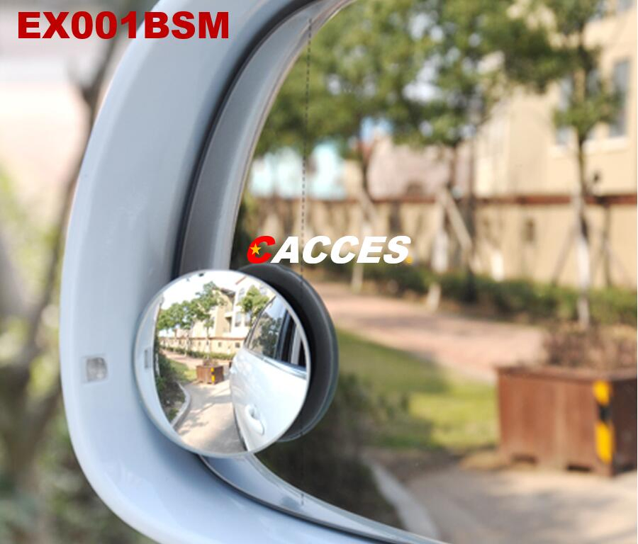 2 Pack Blind Spot Mirror 2" Round HD Glass Frameless Convex Rear View Blind Spot Mirror Stick on with 360 Rotation Adjustable for Car,Auto,360-Degree Wide Angle