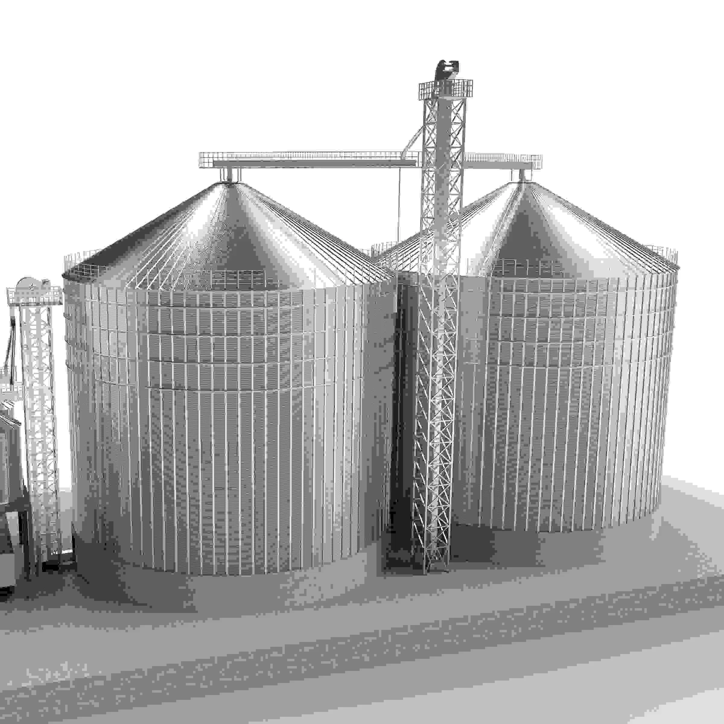 Металлический силос для зерна 10000 тонн с плоским дном