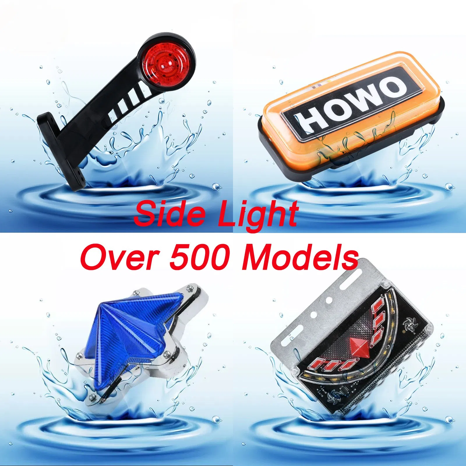 LED Truck Side Lights Trailer 12V24V Safety Driving Work Signal Clearance Indicator Light