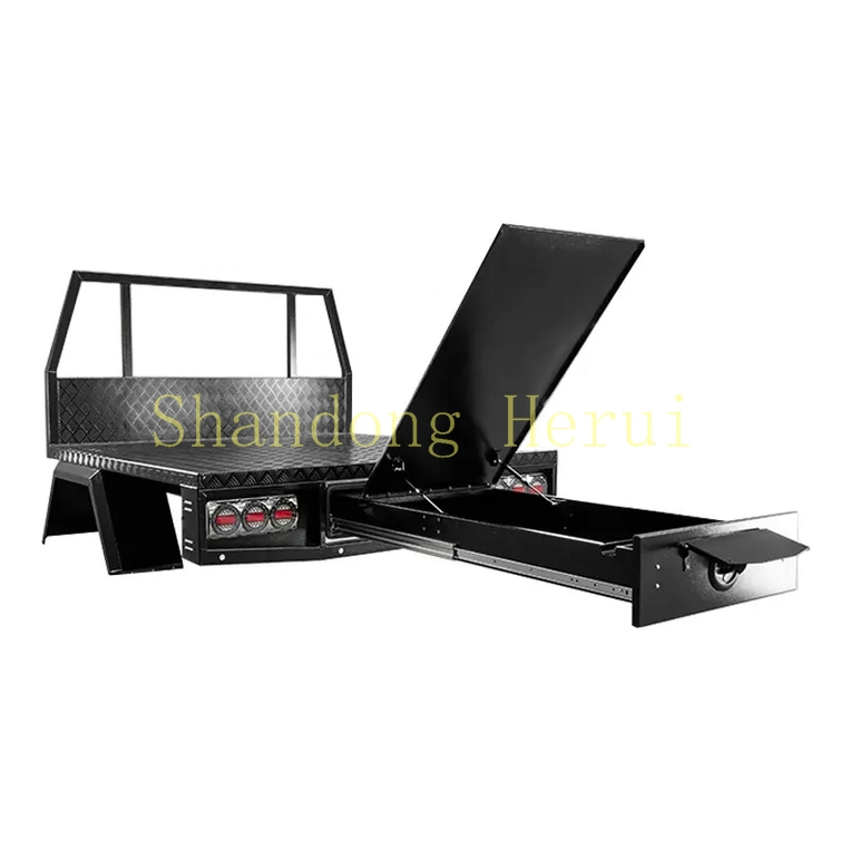 High Quality Custom Dual Cab Black Aluminium Ute Tray for Sale