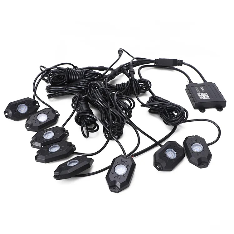 LED Car Decorative RGB Mini Pod LED Rock Light