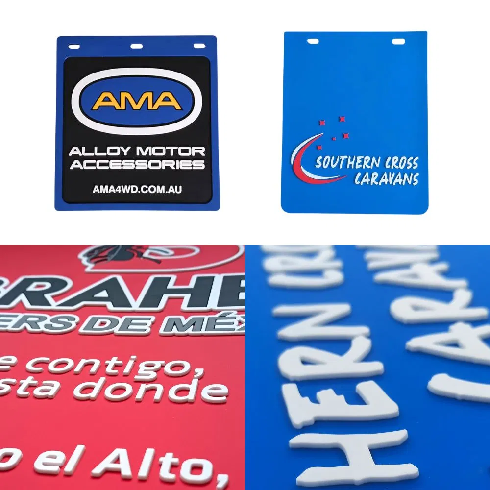 Custom Heavy Duty Truck Raised Mudflaps with Logo Different Sized Mudguard for Truck, Trailer