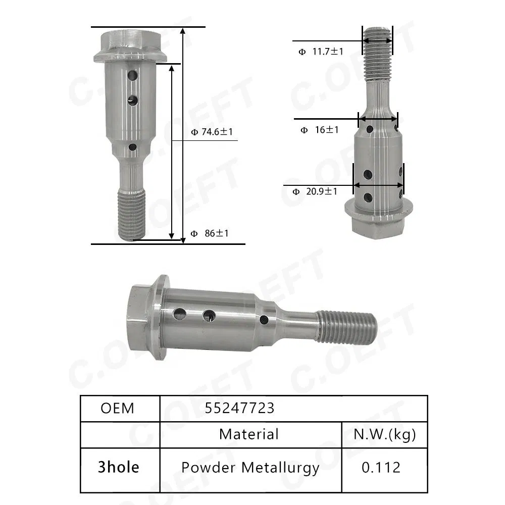 C. Oeft Auto Parts 55247723 Oil Control Center Screw for FIAT Jeep