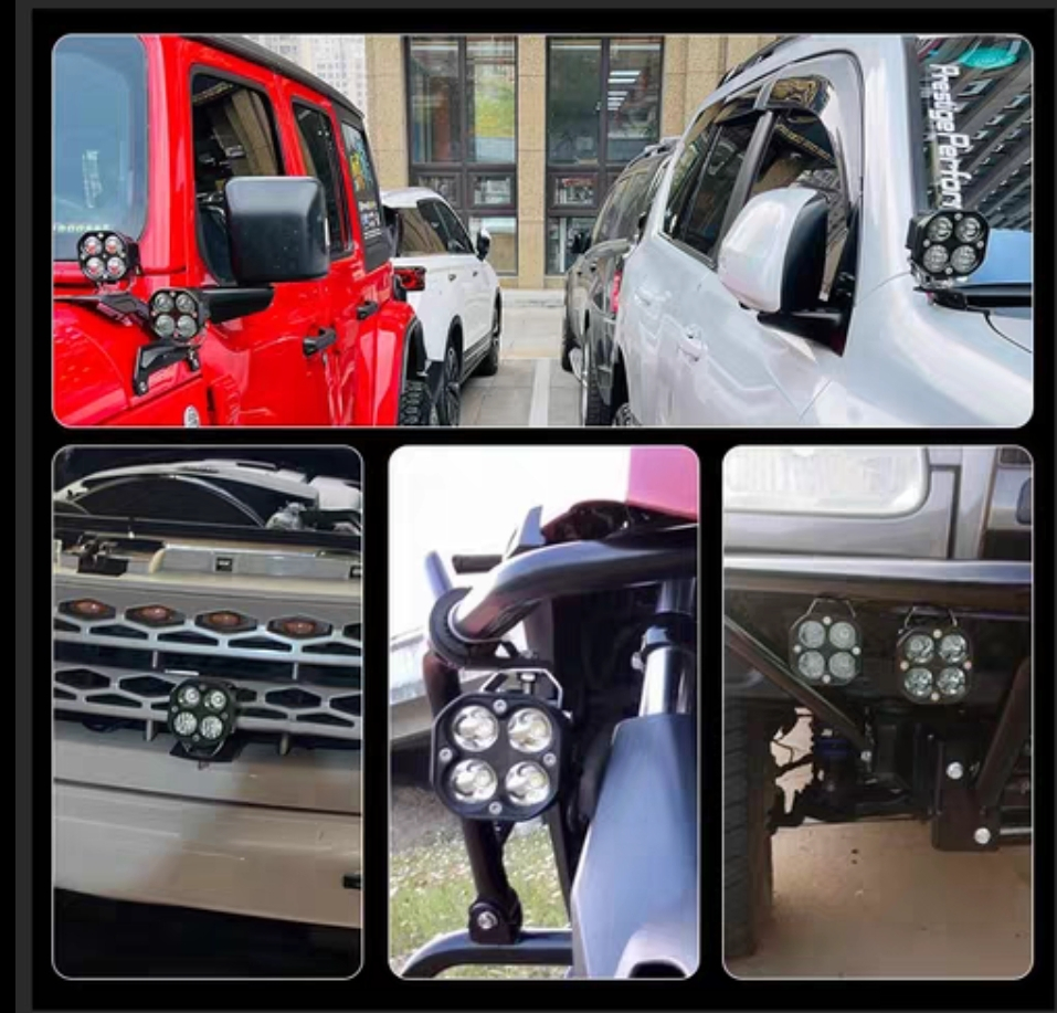 Влагозащищенный прожектор для мотоцикла с противотуманной фарой