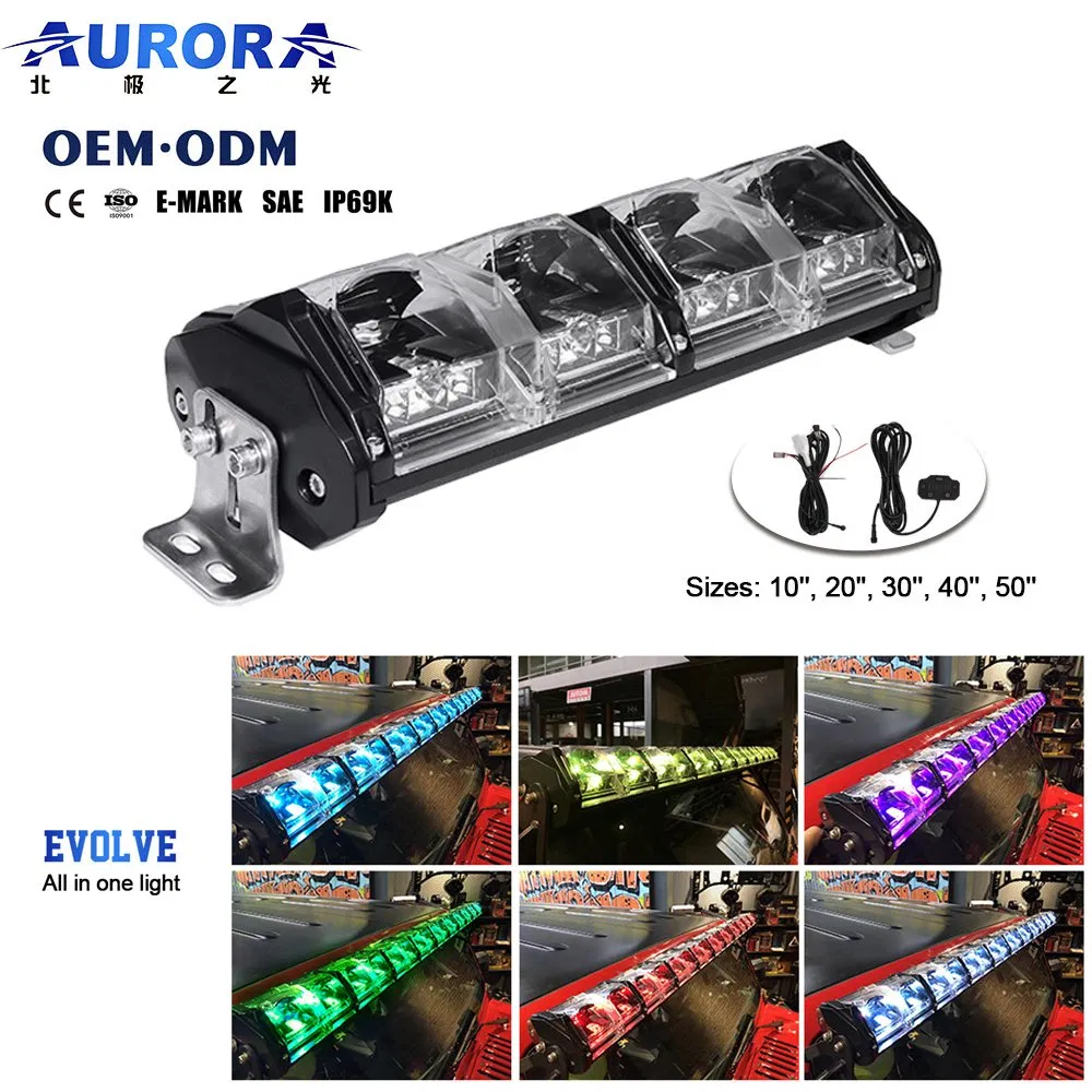 Aurora Evolve Offroad LED Offroad Light Bar Colorful RGB LED Bar Light for UTV ATV Jeep