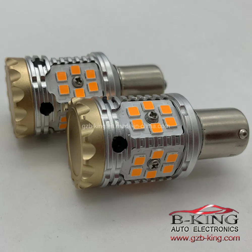 Светодиодная лампа поворотника Canbus Error Free 1156 Amber 1860lm