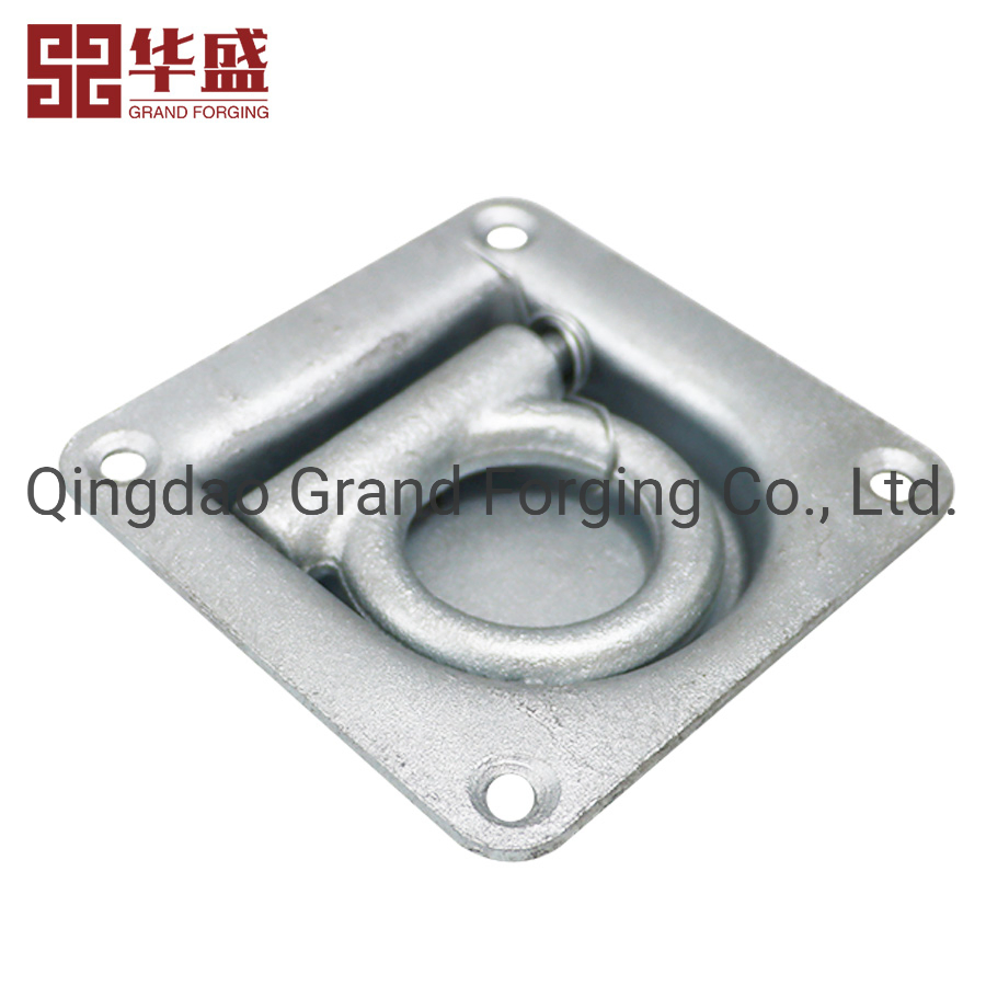 Galvanized Steel Trailer Tie Down Recessed Anchor Lashing Ring with Plate