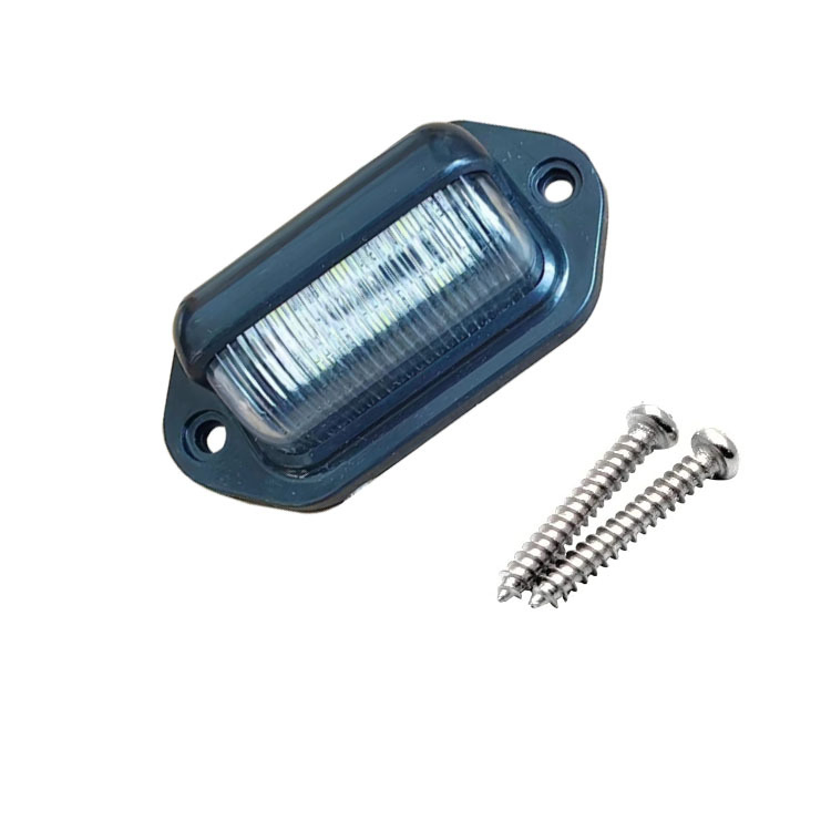 Светодиодные лампы для номерного знака, белые, хромированные