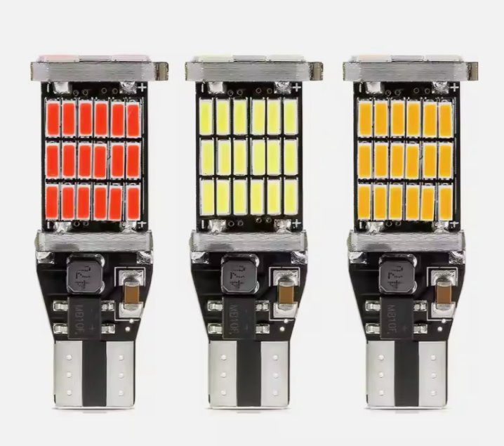 Светодиодная лампа T15 4014 45 SMD для поворотников и стоп-сигналов