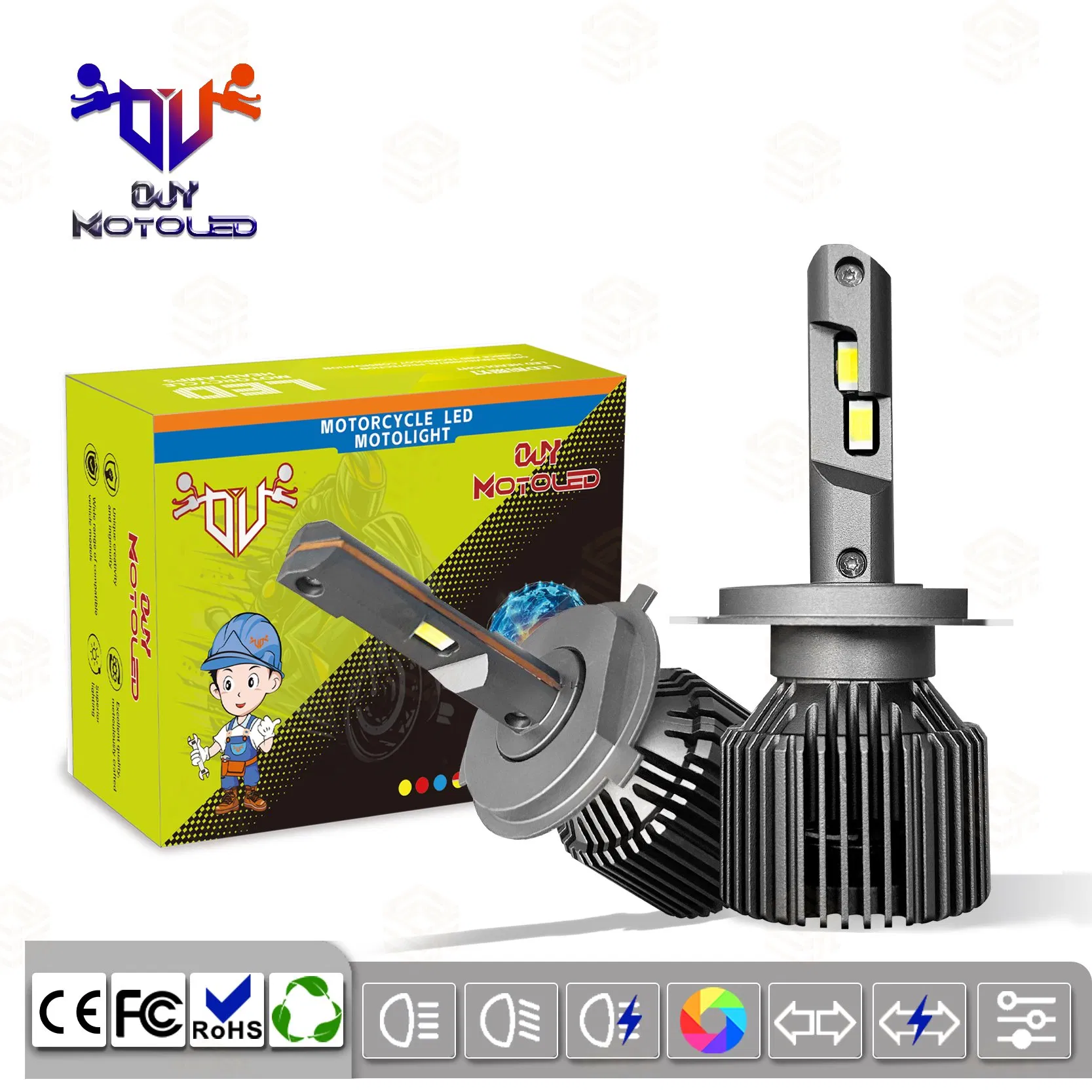 LED Durable Fan Cooled Car Headlights, High-Performance Automotive Parts with Fan Cooling Technology