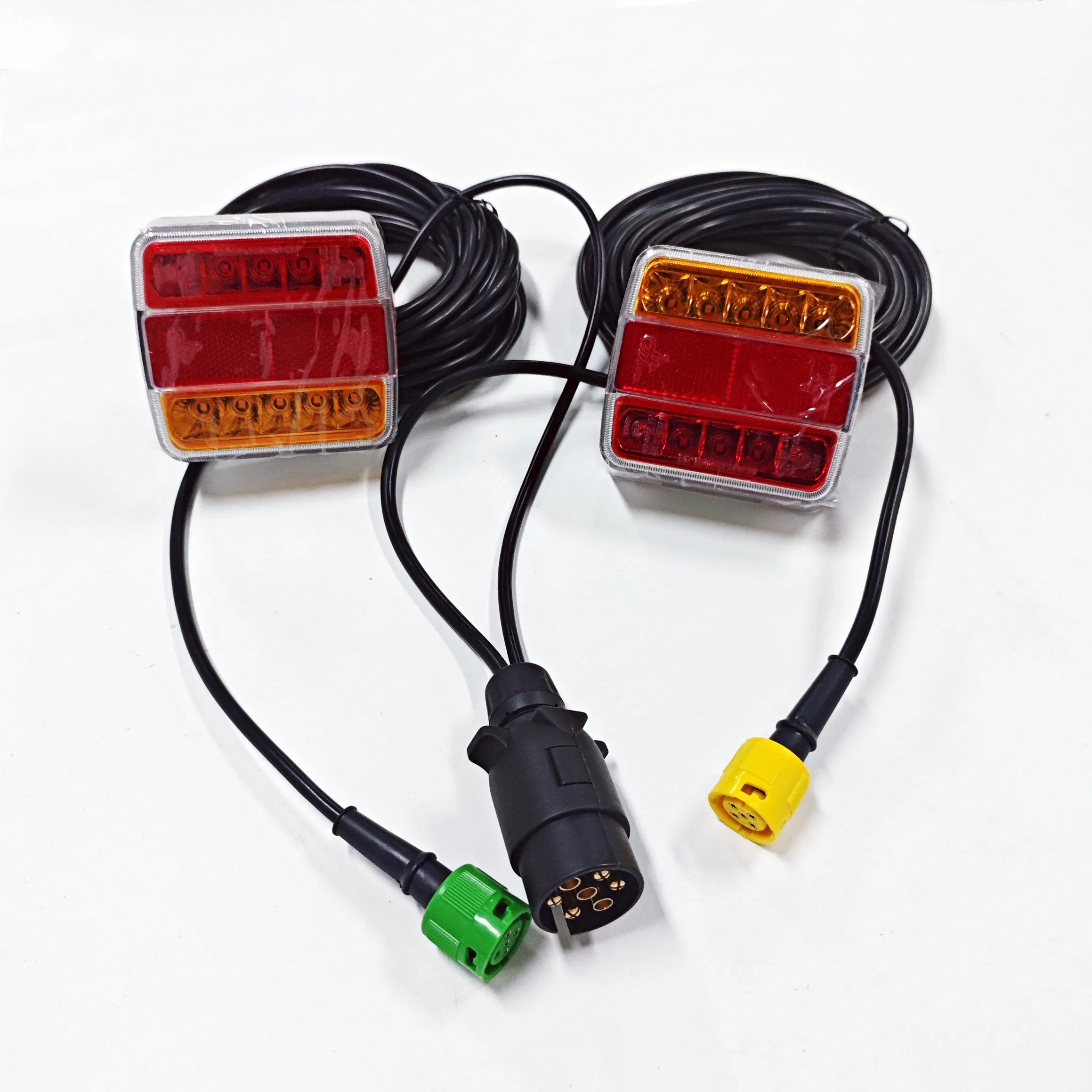 Truck Trailer Rear LED Tail Light Cable Harness Kit Cable with 7 Pins Plug