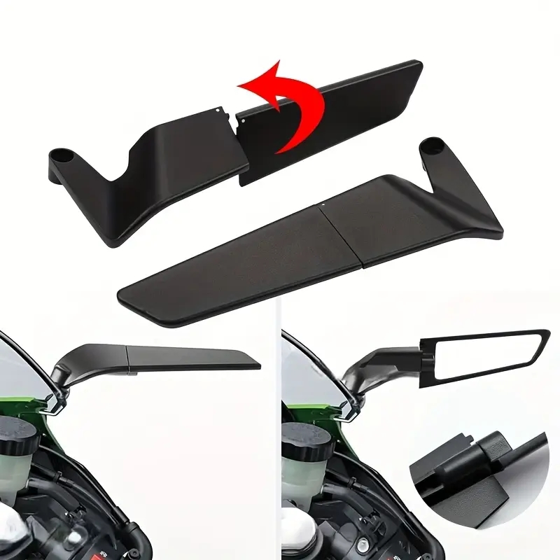 Motorcycle Rearview Mirror High-Speed CNC Rearview Mirror for Sport Bikes – Wing Shape, Zero Vibration