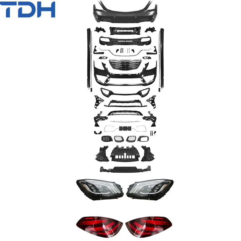 Full Body Kit for 2019+ Mercedes Benz S Class W222 Modified to S63 Amg Body Kit with Headlight Taillight