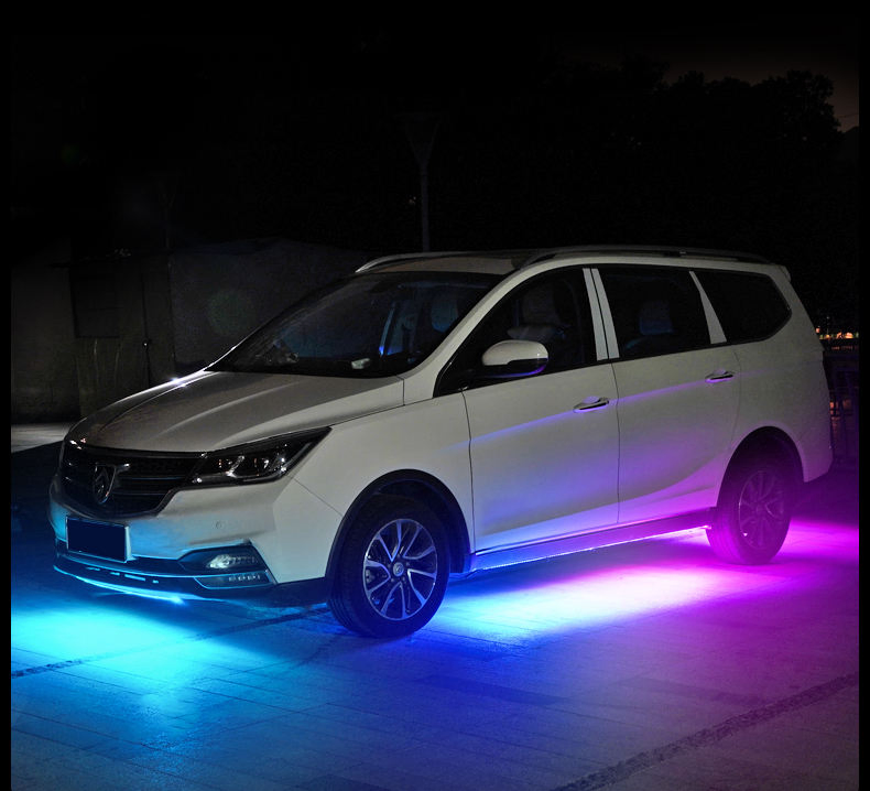 Hot Sale 12V Car LED Chassis Light Multi-Function Warning Light with Sound Control Ambient Light Bluetooth APP Modification