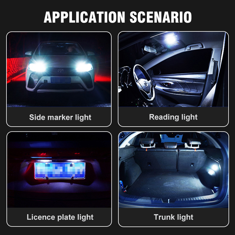 Сверхяркая светодиодная лампа BKR для авто T15 7443