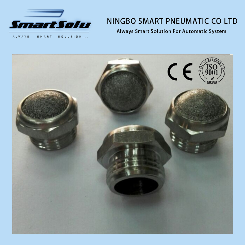 Глушитель пневматический из нержавеющей стали или латуни