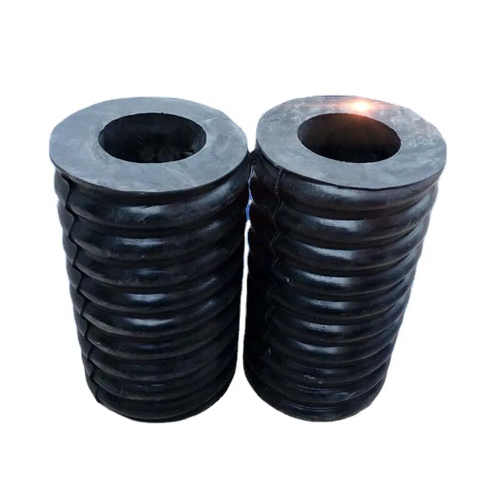 Black Cylinder Low Maintenance Freight Car Applications Rubber Sleeve Spring