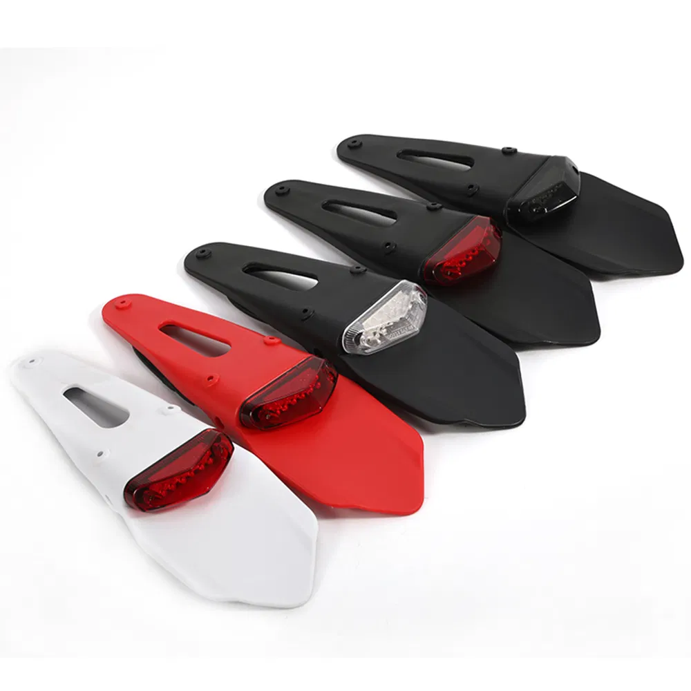 Motorcycle Rear Fender with 12V LED Taillight Brake Lamp Universal Fit Drz40 Te250 Rmz250 Te300 Rmz450