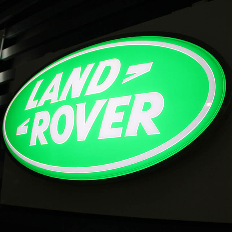 Automotive Signage Oval Acrylic Advertise Light Box Vacuum LED Car Logo with Names