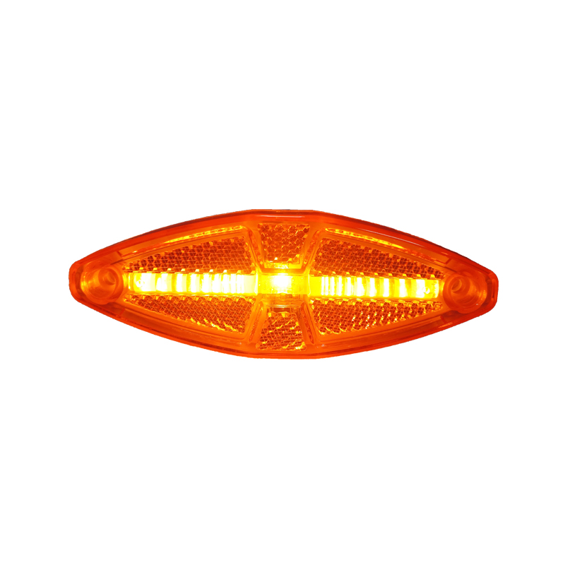 Optical Strip LED Clearance Side Marker Light Built-in Reflex Reflector with Light Guide Bar Technology for Trailer Truck Coach Bus LED Marker Light
