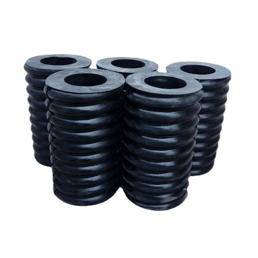 Black Cylinder Low Maintenance Freight Car Applications Rubber Sleeve Spring