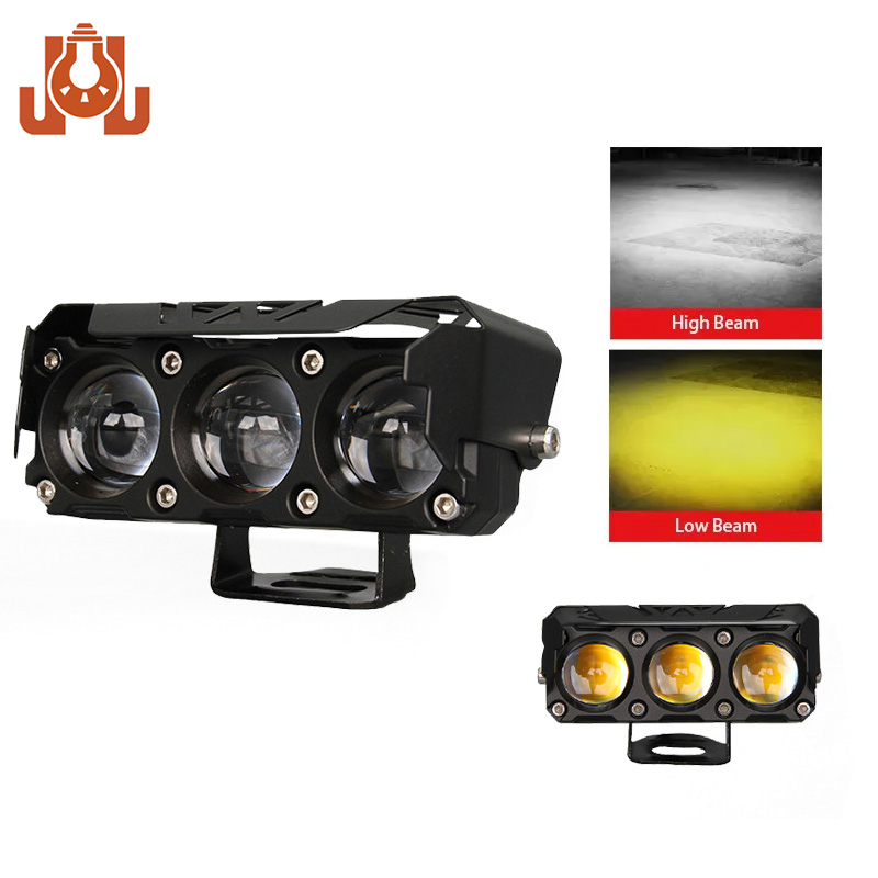 Двухцветная светодиодная фара-противотуманка для мотоцикла 12-80V